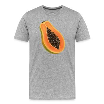 papaye - T-shirt bio Premium Homme - gris chiné - Devant - Damien (186cm)