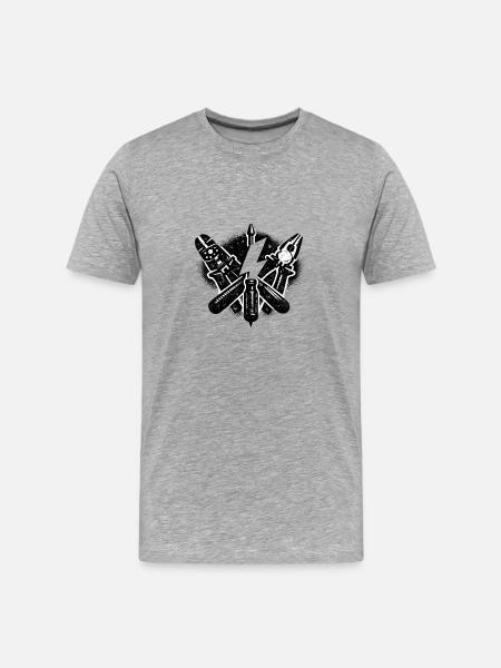 Electrician Tools Power Technology Design - Men's Premium Organic T-Shirt - heather grey