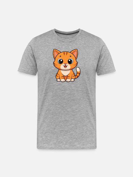 Cuddly Kitten Sunpaw - Men's Premium Organic T-Shirt - heather grey