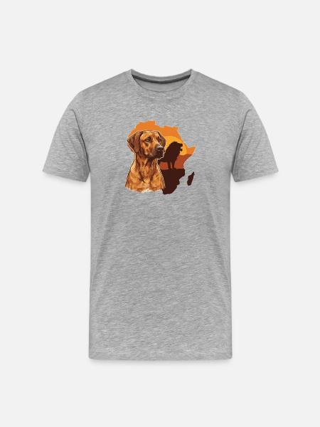 Rhodesian Ridgeback - Men's Premium Organic T-Shirt - heather grey