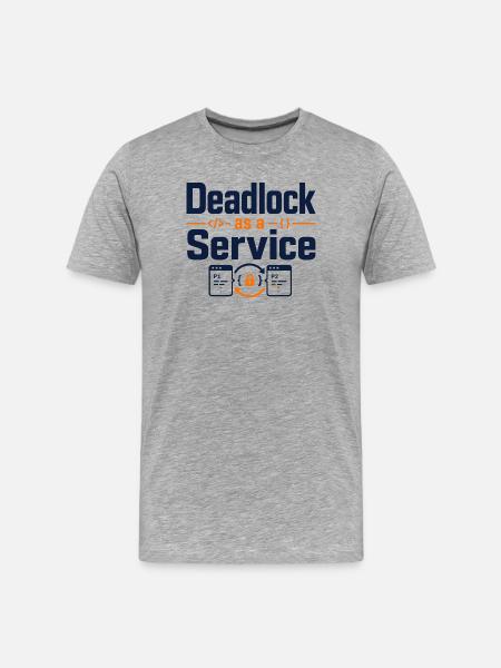 Deadlock as a Service Code Art - Männer Premium Bio T-Shirt - Grau meliert