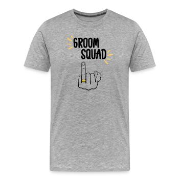 Sassy Groom Squad Matching - Men's Premium Organic T-Shirt - heather grey - Front - Damien (186cm)