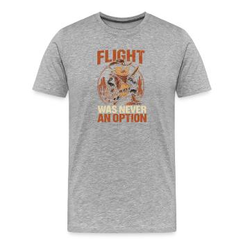 Chick cowboy: Escape was not an option - Men's Premium Organic T-Shirt - heather grey - Front - Damien (186cm)