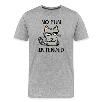 Pas de plaisir prévu - Chat - T-shirt bio Premium Homme - gris chiné - Devant - Damien (186cm)
