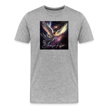 Archange Raguel - T-shirt bio Premium Homme - gris chiné - Devant - Damien (186cm)