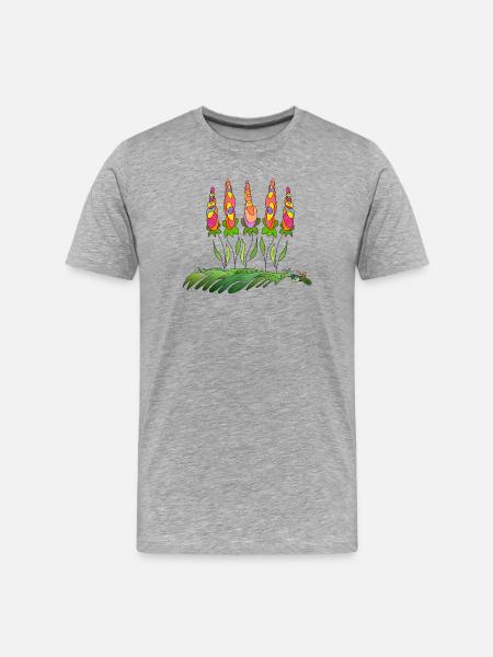 Fleur - T-shirt bio Premium Homme - gris chiné