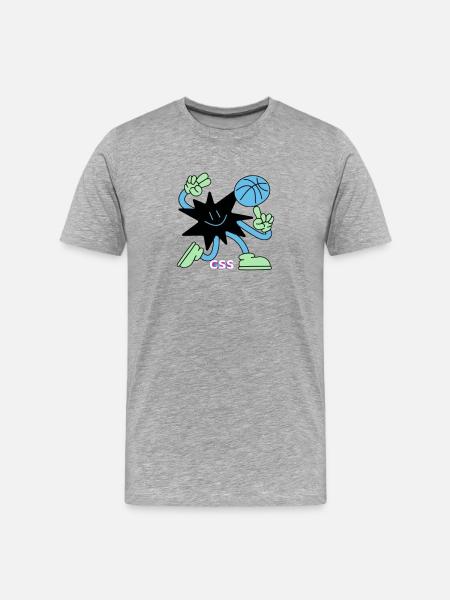 Modern Cartoon Basketball Star - Men's Premium Organic T-Shirt - heather grey