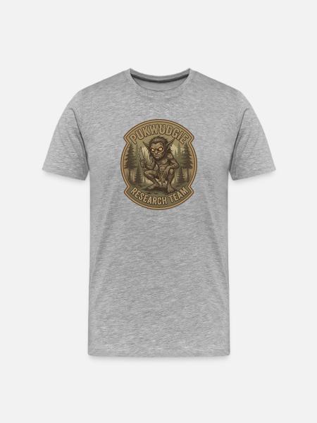 Pukwudgie Research Team - Men's Premium Organic T-Shirt - heather grey