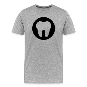 Dentiste, dentiste, dentiste - T-shirt bio Premium Homme - gris chiné - Devant - Damien (186cm)