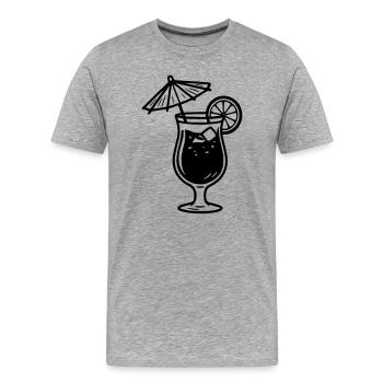 cocktail - T-shirt bio Premium Homme - gris chiné - Devant - Damien (186cm)