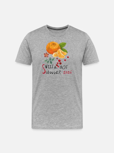 Sweet Summer 2026 - Männer Premium Bio T-Shirt - Grau meliert