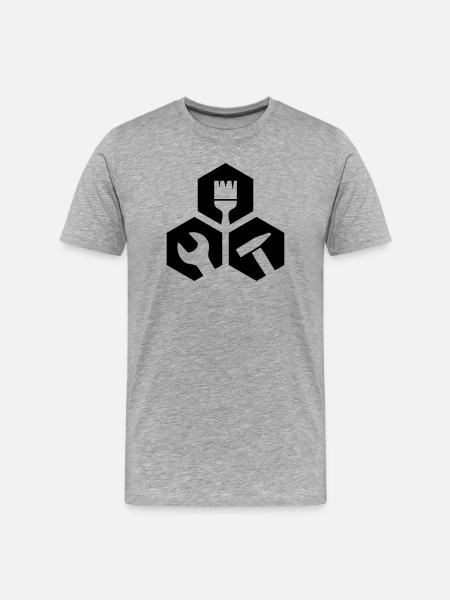 Artisan Tool Hexagon - Men's Premium Organic T-Shirt - heather grey