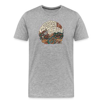 Jardinage de jardin - T-shirt bio Premium Homme - gris chiné - Devant - Damien (186cm)