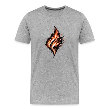 Schweißer Funken Metall Industrie Arbeit Stolz - Männer Premium Bio T-Shirt - Grau meliert - Vorne - Damien (186cm)