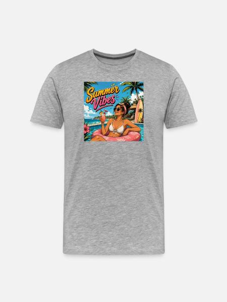 Summer Vibes - Men's Premium Organic T-Shirt - heather grey