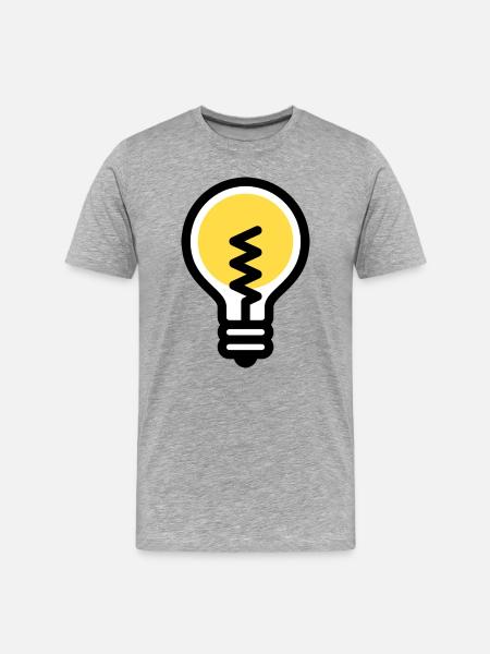 Ampoule, Idée, Innovation - T-shirt bio Premium Homme - gris chiné