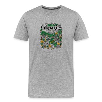 Forest City London Ontario Wildlife and Nature - Männer Premium Bio T-Shirt - Grau meliert - Vorne - Damien (186cm)