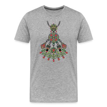 Bijoux de Kabylie - T-shirt bio Premium Homme - gris chiné - Devant - Damien (186cm)