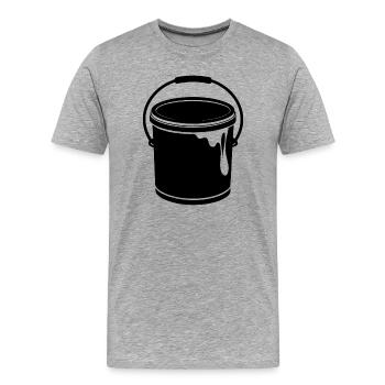 Boîte de peinture - T-shirt bio Premium Homme - gris chiné - Devant - Damien (186cm)