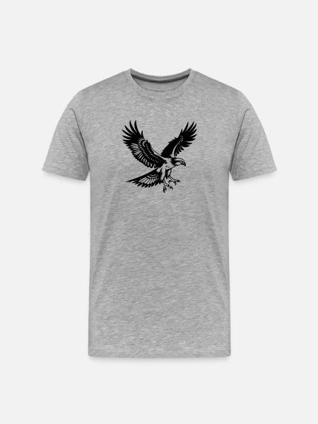 Fischadler - Männer Premium Bio T-Shirt - Grau meliert