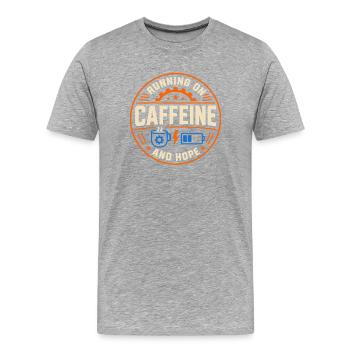 Robot Mère, Compétition de robotique, - T-shirt bio Premium Homme - gris chiné - Devant - Damien (186cm)