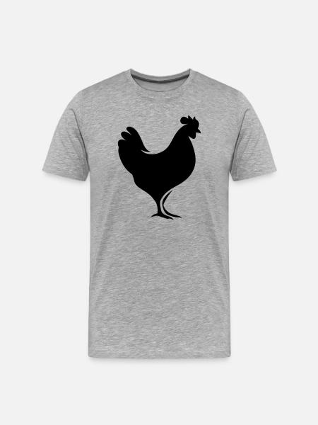 poulet - T-shirt bio Premium Homme - gris chiné