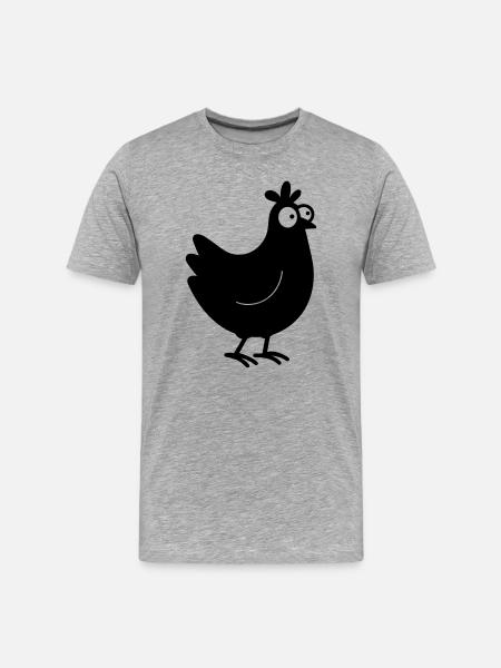 poulet - T-shirt bio Premium Homme - gris chiné