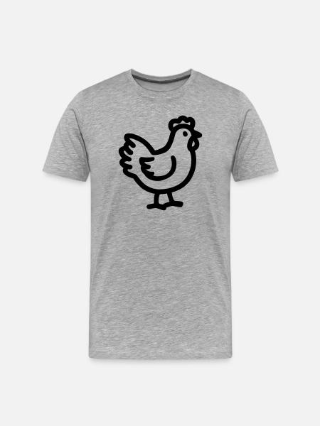 poulet - T-shirt bio Premium Homme - gris chiné