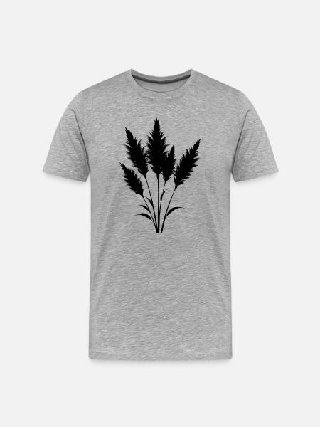 Pampas Grass - Men's Premium Organic T-Shirt - heather grey