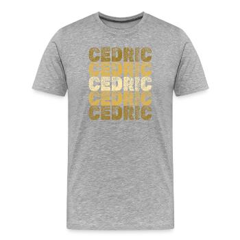 Cedric en tant qu’autochtone - T-shirt bio Premium Homme - gris chiné - Devant - Damien (186cm)