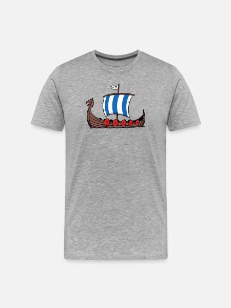 Navigation viking - T-shirt bio Premium Homme - gris chiné