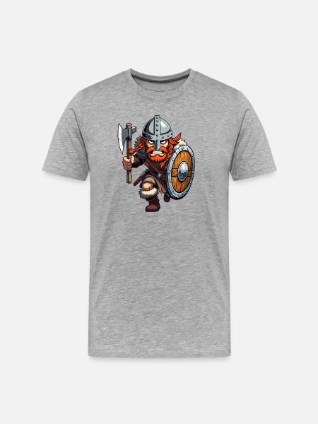 Combat germanique - T-shirt bio Premium Homme - gris chiné