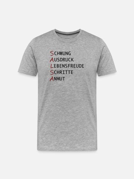 Salsa - Männer Premium Bio T-Shirt - Grau meliert