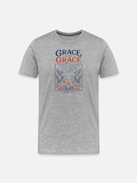 Grace Upon Grace - Men's Premium Organic T-Shirt - heather grey