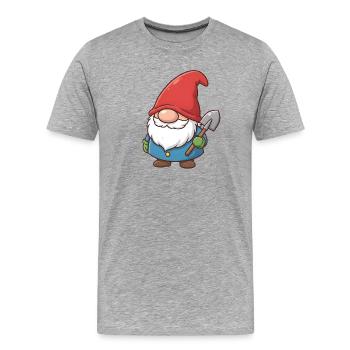 Nain - T-shirt bio Premium Homme - gris chiné - Devant - Damien (186cm)