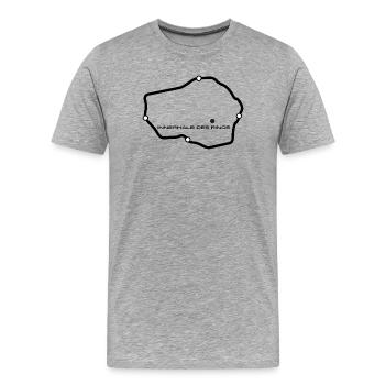Innerhalb Des Rings - Berliner Insider Shirt - Männer Premium Bio T-Shirt - Grau meliert - Vorne - Damien (186cm)