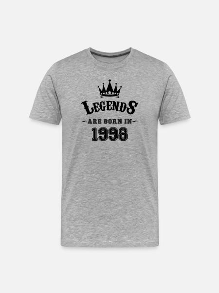 legends_born_in_1998 - T-shirt bio Premium Homme - gris chiné