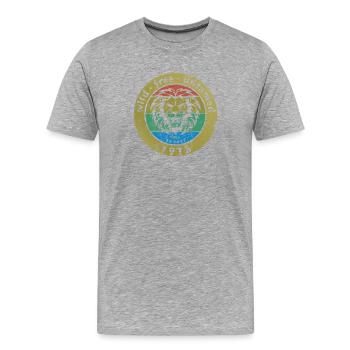 50. Geburtstag Wild, free & untamed since 08/1976 - Männer Premium Bio T-Shirt - Grau meliert - Vorne - Damien (186cm)