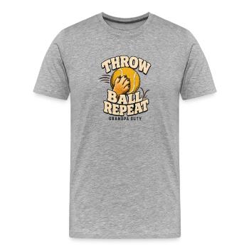 Lancer la balle Répéter Grand-père Golden Retriever Gr - T-shirt bio Premium Homme - gris chiné - Devant - Damien (186cm)