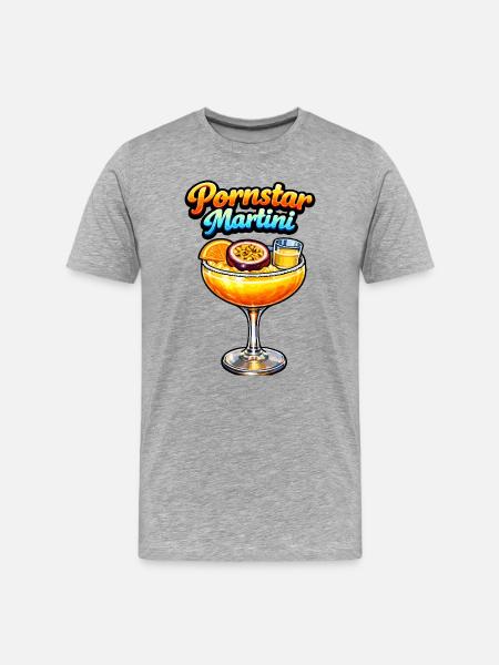 Pornstar Martini Tropical Glow - Men's Premium Organic T-Shirt - heather grey
