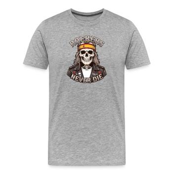 Les rockeurs espagnols ne meurent jamais - T-shirt bio Premium Homme - gris chiné - Devant - Damien (186cm)