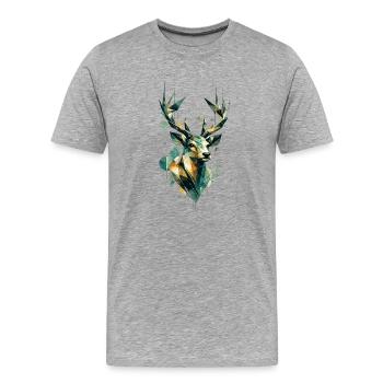 Wild Geometry  - Männer Premium Bio T-Shirt - Grau meliert - Vorne - Damien (186cm)