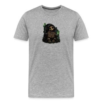 Minionnekra - T-shirt bio Premium Homme - gris chiné - Devant - Damien (186cm)