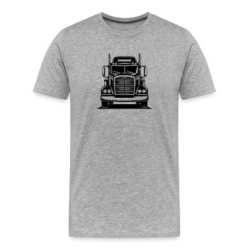 Sattelschlepper - Männer Premium Bio T-Shirt - Grau meliert - Vorne - Damien (186cm)