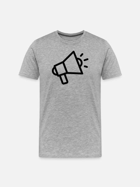 mégaphone - T-shirt bio Premium Homme - gris chiné