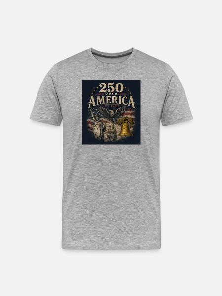250 Years of America Commemoration - Men's Premium Organic T-Shirt - heather grey