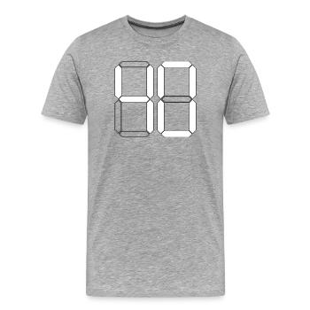 NUMÉRO 40 Quarante Cadeaux d’anniversaire numériques - T-shirt bio Premium Homme - gris chiné - Devant - Damien (186cm)