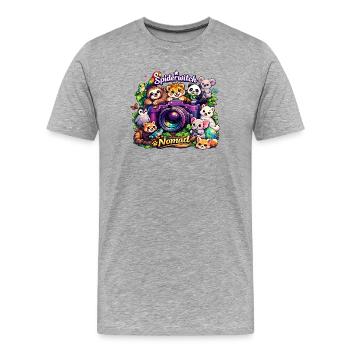 Photo Animaux - T-shirt bio Premium Homme - gris chiné - Devant - Damien (186cm)