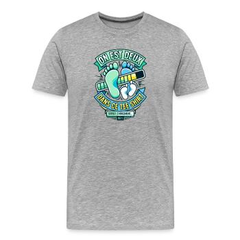 Grossesse Chargement On Est Deux Humour - T-shirt bio Premium Homme - gris chiné - Devant - Damien (186cm)