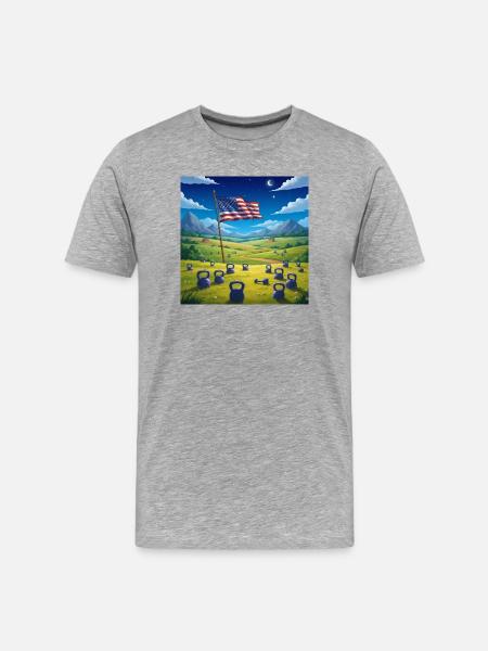 GIDAGI Fitness Cartoons Collection - Men's Premium Organic T-Shirt - heather grey